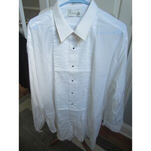 NEW CHAPLIN PLEATED LONG SLEEVE TUXEDO SHIRT 2X SLEEVE 36-37"  PERFECT